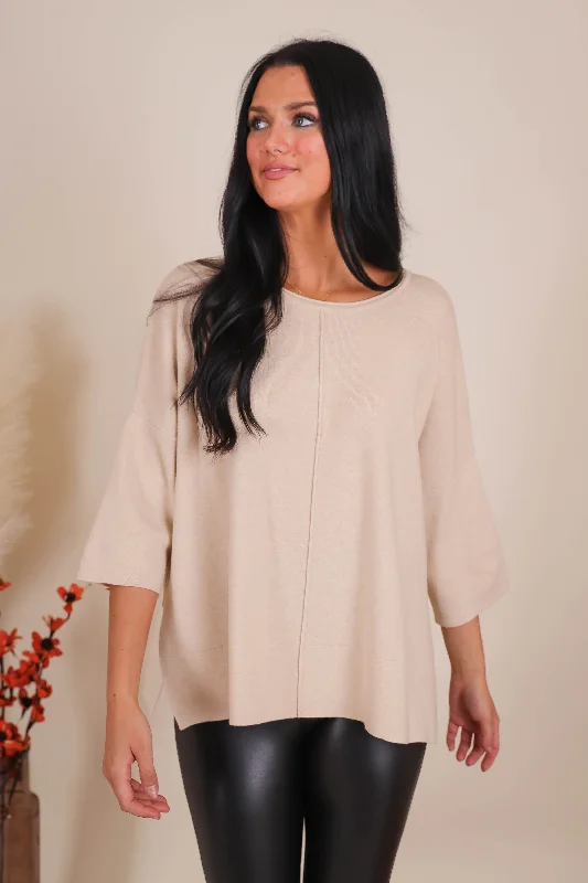 Weekend Deal Feel Good Movie Night Sweater-Oatmeal