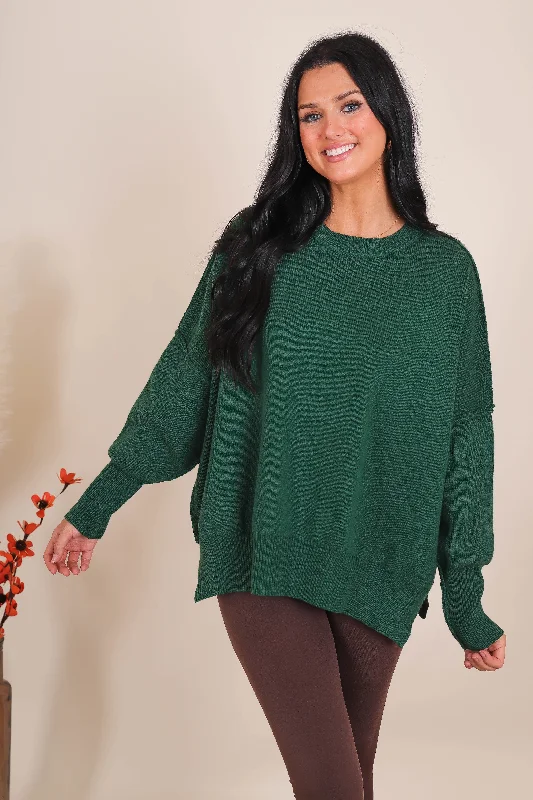 Loyalty Reward An Unpredictable Moment Sweater-Forrest Green